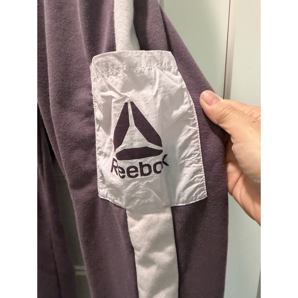Reebok Women's L Jogger Sweatpants Purple Lilac Cargo Pocket Colorblock 2022 - Picture 2 of 4